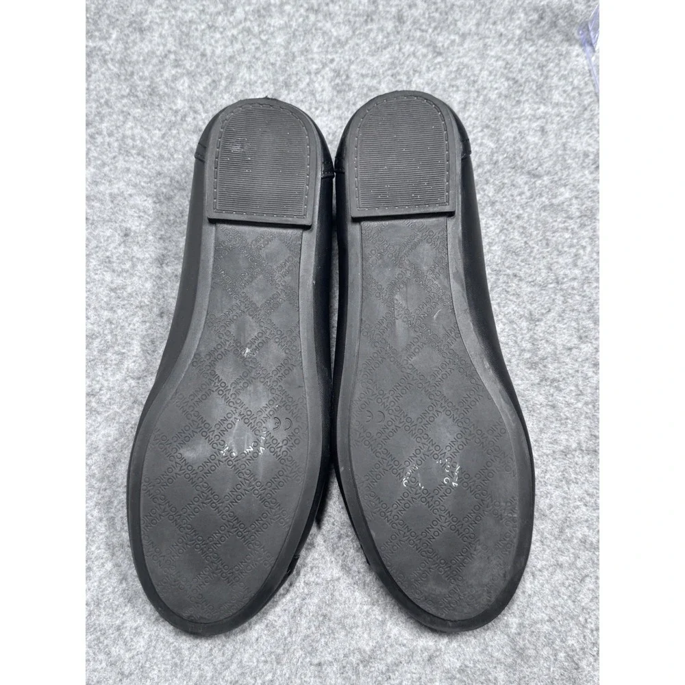 Vionic Caroll Ballet Shoes Black Leather Women's Size 8 - Picture 9 of 10